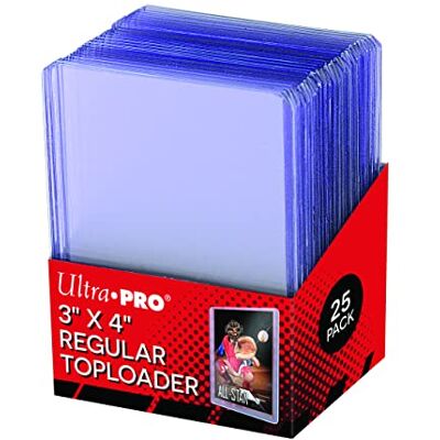 Ultra Pro Regular Toploader 63,5 mm x 88,9 mm (2,5' x 3,5') Cartão– Pacote de 25 Ultra Pro Regular Toploader 63,5 mm x 88,9 mm (2,5' x 3,5') Cartão– Pacote de 25
