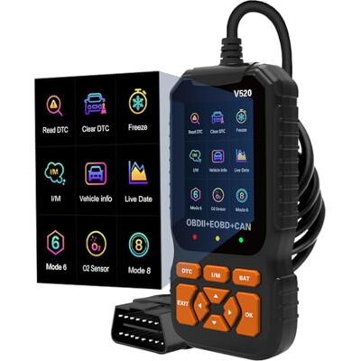 MMOBIEL Diagnóstico OBD2 Ferramenta de Diagnóstico por Leitor de Códigos Check Engine com Reset, I/M Readiness, Modo 6/8 e mais – Leitor de Códigos OBDII/EOBD para Carros Adequados ao Protocolo OBD2 MMOBIEL Diagnóstico OBD2 Ferramenta de Diagnóstico por Leitor de Códigos Check Engine com Reset, I/M Readiness, Modo 6/8 e mais – Leitor de Códigos OBDII/EOBD para Carros Adequados ao Protocolo OBD2