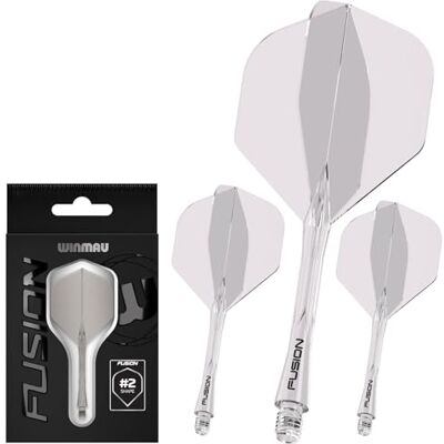WINMAU Dardos Fusion Sistema integrado de voo e eixo Nº 2 Forma e design Disponível em curto, intermediário e médio Disponível em uma variedade de cores WINMAU Dardos Fusion Sistema integrado de voo e eixo Nº 2 Forma e design Disponível em curto, intermediário e médio Disponível em uma variedade de cores