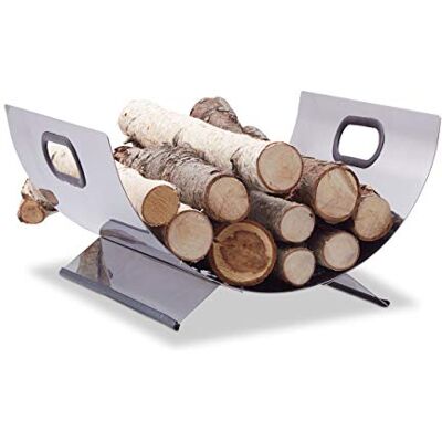 Relaxdays Cesto de lã com alças, aço inoxidável, cinzento, 19 x 37 x 33 cm Relaxdays Cesto de lã com alças, aço inoxidável, cinzento, 19 x 37 x 33 cm