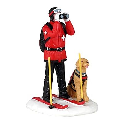 Lemax Vail Village Figura: Patrulha de esqui Lemax Vail Village Figura: Patrulha de esqui