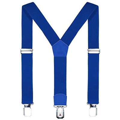 DonDon suspensórios infantis 2 cm estreitos comprimento ajustável para uma altura de 80 cm a 110 cm, ou seja 1-5 anos, azul, Tamanho único DonDon suspensórios infantis 2 cm estreitos comprimento ajustável para uma altura de 80 cm a 110 cm, ou seja 1-5 anos, azul, Tamanho único