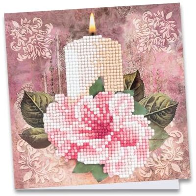 Ideen mit Herz Cartão de saudação com diamantes de imitação de 16 x 16 cm, 370 g/m², inclui envelope e ferramentas (vela) Ideen mit Herz Cartão de saudação com diamantes de imitação de 16 x 16 cm, 370 g/m², inclui envelope e ferramentas (vela)