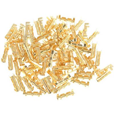 Walfront Terminais para crimpagem de latão 100 unidades conectores elétricos para cabo de 0,5 a 1,5 mm² Walfront Terminais para crimpagem de latão 100 unidades conectores elétricos para cabo de 0,5 a 1,5 mm²