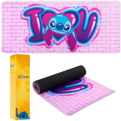 Disney Stitch Tapete XXL para rato de 80 x 36 cm, protetor de secretária Baby Yoda para PC, computador e teclado presentes Stitch para mulher, aniversário (rosa Stitch) Disney Stitch Tapete XXL para rato de 80 x 36 cm, protetor de secretária Baby Yoda para PC, computador e teclado presentes Stitch para mulher, aniversário (rosa Stitch)