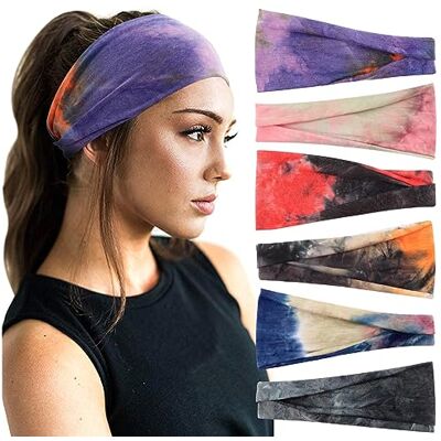 DRESHOW 6 Peças Diademas Para Mulher Turbante Boémia Elástico Fita Banda Para Cabelo Boho Diadema Acessórios Para Cabelo DRESHOW 6 Peças Diademas Para Mulher Turbante Boémia Elástico Fita Banda Para Cabelo Boho Diadema Acessórios Para Cabelo