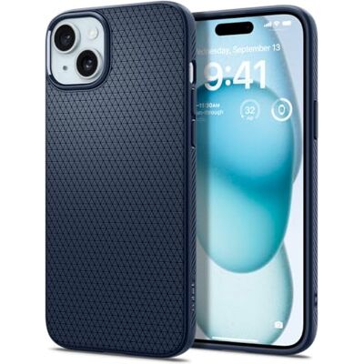 Spigen Capa Liquid Air compatível com iPhone 15 azul-marinho azul-marinho Spigen Capa Liquid Air compatível com iPhone 15 azul-marinho azul-marinho