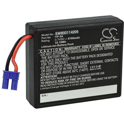 vhbw A bateria substitui Yuneec ST16F, 58-000160, YP-3A, ST16 para comando de drone (8700 mAh, 3,7 V, Li-Ion) 58-000160, YP-3A, ST16 para mando de dron (8700 mAh, 3,7 V, Li-Ion) vhbw A bateria substitui Yuneec ST16F, 58-000160, YP-3A, ST16 para comando de drone (8700 mAh, 3,7 V, Li-Ion) 58-000160, YP-3A, ST16 para mando de dron (8700 mAh, 3,7 V, Li-Ion)