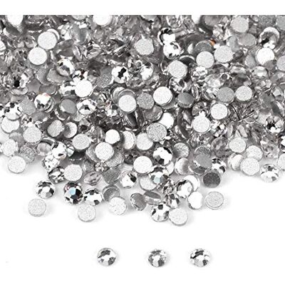 Walfront 1440 Peças Pedraria diamantes de cristal de costas rasas transparentes pedras de cristal para bricolage unhas arte decoração de telemóvel (SS3 (1,3-1,5 mm)) Walfront 1440 Peças Pedraria diamantes de cristal de costas rasas transparentes pedras de cristal para bricolage unhas arte decoração de telemóvel (SS3 (1,3-1,5 mm))