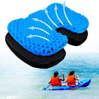 MMOBIEL Almofada de assento de caiaque almofada antiderrapante de gel impermeável assento portátil para caiaque, barco, canoa etc. alívio de pressão e conforto (U Shaped) MMOBIEL Almofada de assento de caiaque almofada antiderrapante de gel impermeável assento portátil para caiaque, barco, canoa etc. alívio de pressão e conforto (U Shaped)