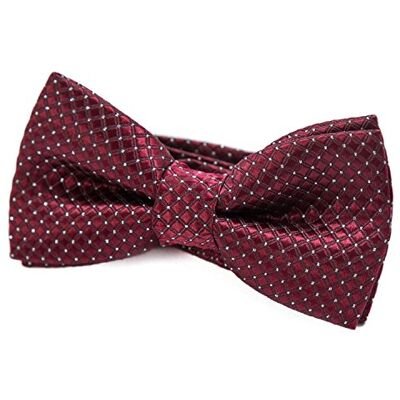 DonDon laço nobre para meninos combinada e ajustável 9x 4,5 cm de cor azul brilhante com pontos prateados, Tamanho único DonDon laço nobre para meninos combinada e ajustável 9x 4,5 cm de cor azul brilhante com pontos prateados, Tamanho único