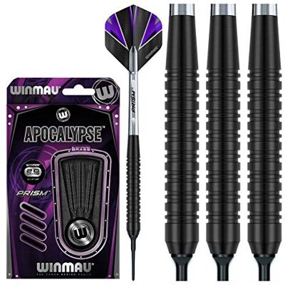 WINMAU Apocalypse Brass Softip Juego de Dardos con Plumas y cañas WINMAU Apocalypse Brass Softip Juego de Dardos con Plumas y cañas