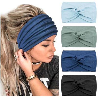 DRESHOW 4 peças diadema para mulher turbante boémia elástico fita faixa de cabelo faixa de cabeça acessórios para o cabelo DRESHOW 4 peças diadema para mulher turbante boémia elástico fita faixa de cabelo faixa de cabeça acessórios para o cabelo