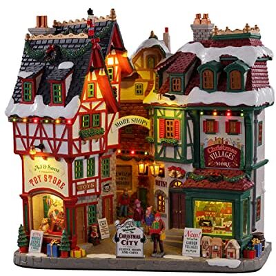 Lemax Pueblo navideño para Pueblo navideño con Luces de poliresina 27,5x27x11,5cm Lemax Pueblo navideño para Pueblo navideño con Luces de poliresina 27,5x27x11,5cm