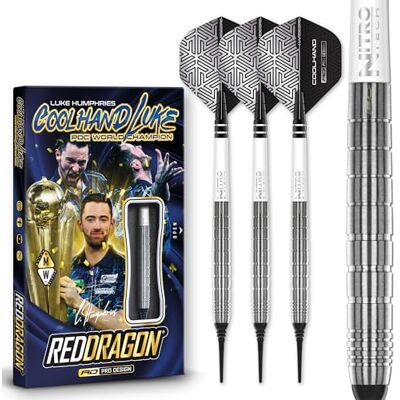 Dragon Darts Luke Humphries TX1 18 g barril / peso total de 20 g tungsténio dardos alvo eletrónico profissional ponta de plástico inclui penas e eixos para dardos Dragon Darts Luke Humphries TX1 18 g barril / peso total de 20 g tungsténio dardos alvo eletrónico profissional ponta de plástico inclui penas e eixos para dardos