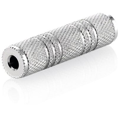 deleyCON Jack de 3,5 mm para jack de 3,5 mm adaptador de áudio acoplamento estéreo metálico deleyCON Jack de 3,5 mm para jack de 3,5 mm adaptador de áudio acoplamento estéreo metálico