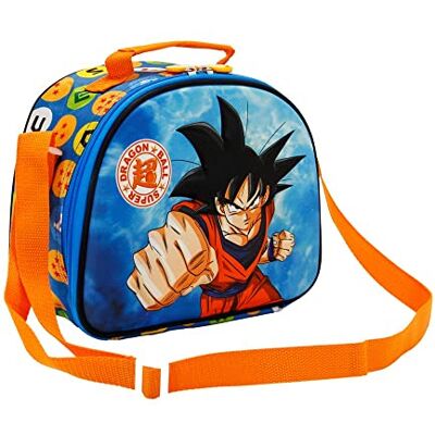 KARACTERMANIA Dragon Ball (bola de dragão) Punch-bolsa para lancheira 3D, azul, 25,5 x 20 cm KARACTERMANIA Dragon Ball (bola de dragão) Punch-bolsa para lancheira 3D, azul, 25,5 x 20 cm