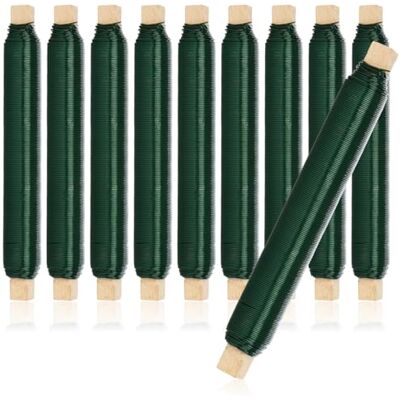 com-four ® 10 conjunto de fios para enrolar flores fio para atar em verde enrolado num bastão de madeira espessura 0,65 mm, 1000 g (verde 10 peças) com-four ® 10 conjunto de fios para enrolar flores fio para atar em verde enrolado num bastão de madeira espessura 0,65 mm, 1000 g (verde 10 peças)