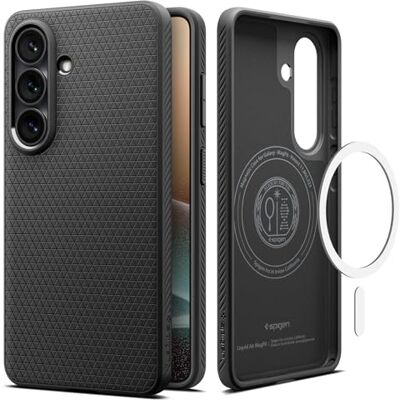 Spigen Capa Liquid Air MagFit para Samsung Samsung Galaxy S26 Compatível com MagSafe, preto opaco Spigen Capa Liquid Air MagFit para Samsung Samsung Galaxy S26 Compatível com MagSafe, preto opaco