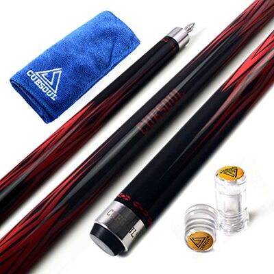 CUESOUL SOOCOO Série 58" 19 oz 11,5 mm Tip Arce Cue Stick com conjunto de eixo/eixo protetor e toalha Cue () CUESOUL SOOCOO Série 58" 19 oz 11,5 mm Tip Arce Cue Stick com conjunto de eixo/eixo protetor e toalha Cue ()