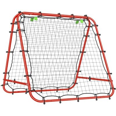 HOMCOM Rede de Rebotim Dobrável de Dupla Face, Rebotim de Futebol com Ângulo Ajustável de 5 Níveis, com Tubo de Aço, Fácil de Instalar, Treinamento de Futebol, Tênis, Beisebol, 100x95x90 cm Reboteador de Fútbol, Ángulo Ajustable 5 Niveles, Tubo de Acero HOMCOM Rede de Rebotim Dobrável de Dupla Face, Rebotim de Futebol com Ângulo Ajustável de 5 Níveis, com Tubo de Aço, Fácil de Instalar, Treinamento de Futebol, Tênis, Beisebol, 100x95x90 cm Reboteador de Fútbol, Ángulo Ajustable 5 Niveles, Tubo de Acero