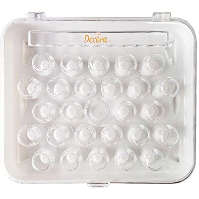 Decora Organizador de plástico 26 boquilhas 2 adaptador 175 x 150 x 25 mm Decora Organizador de plástico 26 boquilhas 2 adaptador 175 x 150 x 25 mm