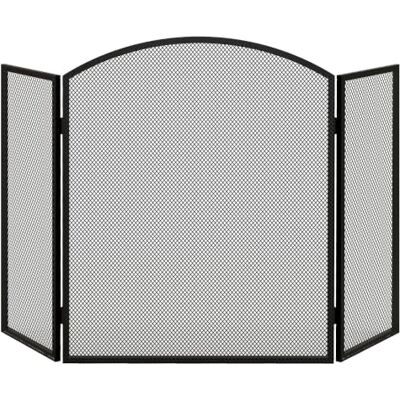 HOMCOM Guarda-fogo Para Lareira de 3 Painéis Protetor de Lareira Dobrável com Estrutura de Aço 96x62 cm Preto Protector de Chimenea, con Estructura de Acero HOMCOM Guarda-fogo Para Lareira de 3 Painéis Protetor de Lareira Dobrável com Estrutura de Aço 96x62 cm Preto Protector de Chimenea, con Estructura de Acero