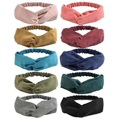 DRESHOW 10 peças boho diadema para mulheres flor vintage impresso Criss Cross Cross nó elástico faixa de cabelo Stretchy Head Wrap Twisted acessórios DRESHOW 10 peças boho diadema para mulheres flor vintage impresso Criss Cross Cross nó elástico faixa de cabelo Stretchy Head Wrap Twisted acessórios