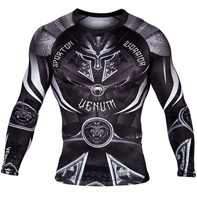 VENUM Gladiator 3.0 Rashguard de mangas compridas para homem, preto, L VENUM Gladiator 3.0 Rashguard de mangas compridas para homem, preto, L