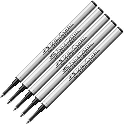Faber-Castell Mina de substituição de tinta roller Basic 12, 5er Pack, 1 Faber-Castell Mina de substituição de tinta roller Basic 12, 5er Pack, 1