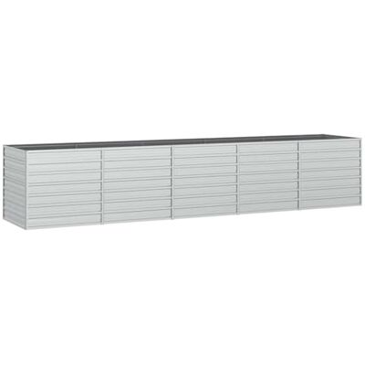 vidaXL Canteiro Jardineira Vaso Cesta de Parede Arame Vaso Flores Plantas Jardim Pátio Terraço Estável de Aço Galvanizado Prateado 400x80x77 cm vidaXL Canteiro Jardineira Vaso Cesta de Parede Arame Vaso Flores Plantas Jardim Pátio Terraço Estável de Aço Galvanizado Prateado 400x80x77 cm