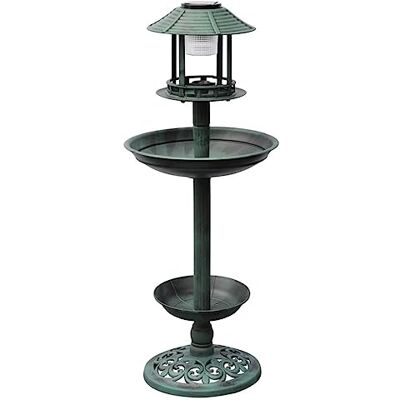 vidaXL Banheira/comedouro para pássaros com luz solar vidaXL Banheira/comedouro para pássaros com luz solar