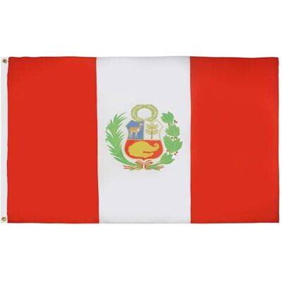 AZ FLAG Bandeira Peru 150 x 90 cm estandarte peruana poliéster 100D 2 ilhoses AZ FLAG Bandeira Peru 150 x 90 cm estandarte peruana poliéster 100D 2 ilhoses