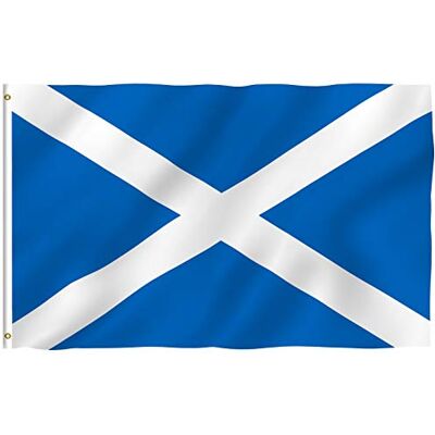 Anley Fly Breeze Bandeira da Escócia de 3 x 5 pés cor vívida e resistente ao desbotamento UV Cabeçalho de lona e costura dupla Bandeiras nacionais escocesas de poliéster com ilhós de latão Anley Fly Breeze Bandeira da Escócia de 3 x 5 pés cor vívida e resistente ao desbotamento UV Cabeçalho de lona e costura dupla Bandeiras nacionais escocesas de poliéster com ilhós de latão