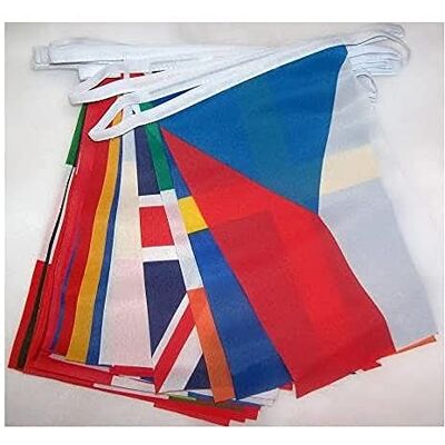 AZ FLAG Grinalda 6 metros, 28 bandeiras dos 28 países da UE, 15 x 10 cm, bandeira EUROPEANA EUA Europa 10 x 15 cm bandeirinhas AZ FLAG Grinalda 6 metros, 28 bandeiras dos 28 países da UE, 15 x 10 cm, bandeira EUROPEANA EUA Europa 10 x 15 cm bandeirinhas