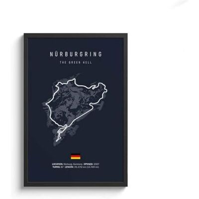 WSJIJY Impressão de lona quadro em tela com design de circuito internacional de fórmula 1, arte de parede de F1, cartaz nórdico, imagem de corrida de desportos de motor estética para decoração WSJIJY Impressão de lona quadro em tela com design de circuito internacional de fórmula 1, arte de parede de F1, cartaz nórdico, imagem de corrida de desportos de motor estética para decoração