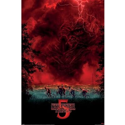 Pyramid Póster oficial de Stranger Things 5 (Vecna Sky) arte decorativa de parede, póster de 61 cm x 91,5 cm para quartos, quartos e fãs Pyramid Póster oficial de Stranger Things 5 (Vecna Sky) arte decorativa de parede, póster de 61 cm x 91,5 cm para quartos, quartos e fãs