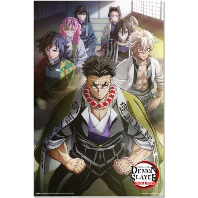Grupo Erik Poster Demon Slayer folhas decorativas 61 x 91,5 cm Cor completa, cartazes para parede ideal decoração de quarto, Merchandising OFICIAL Grupo Erik Poster Demon Slayer folhas decorativas 61 x 91,5 cm Cor completa, cartazes para parede ideal decoração de quarto, Merchandising OFICIAL