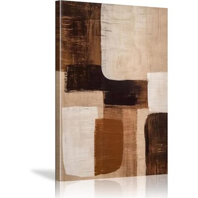 Tela abstrata bege castanho minimalista geométrico tela quadros parede grandes XXL moderna sala de estar cozinha impressão impressão cartaz decoração parede quadros 90 x 70 cm com moldura Tela abstrata bege castanho minimalista geométrico tela quadros parede grandes XXL moderna sala de estar cozinha impressão impressão cartaz decoração parede quadros 90 x 70 cm com moldura