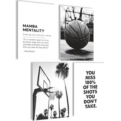 mojoliving Póster de basquetebol, presentes e decoração para aniversário e quartos, murais em preto e branco mojoliving Póster de basquetebol, presentes e decoração para aniversário e quartos, murais em preto e branco