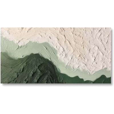 Quadros em tela arte abstrata minimalista impressão arte quadro estético branco verde tinta pintura em tela decoração de parede de sala quarto imagem na parede 100x50 cm sem moldura Quadros em tela arte abstrata minimalista impressão arte quadro estético branco verde tinta pintura em tela decoração de parede de sala quarto imagem na parede 100x50 cm sem moldura