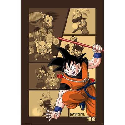 GB eye Póster retro de Dragon Ball Goku de 61 x 91,5 cm, póster artístico enrolado, póster de parede, cartazes e impressões GB eye Póster retro de Dragon Ball Goku de 61 x 91,5 cm, póster artístico enrolado, póster de parede, cartazes e impressões