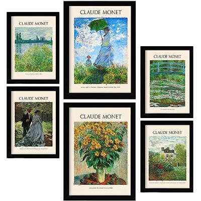 Nacnic Folha póster da Monet. Galeria do pintor. Quadros decorativos para a sua sala de estar, quarto, casa. Impressões de arte de parede. Tamanhos A4 e A3 Nacnic Folha póster da Monet. Galeria do pintor. Quadros decorativos para a sua sala de estar, quarto, casa. Impressões de arte de parede. Tamanhos A4 e A3