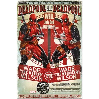 Grupo Erik Poster DeadPool Kills DeadPool Folhas decorativas 61 x 91,5 cm a cores, cartazes para parede ideal decoração de quarto Grupo Erik Poster DeadPool Kills DeadPool Folhas decorativas 61 x 91,5 cm a cores, cartazes para parede ideal decoração de quarto