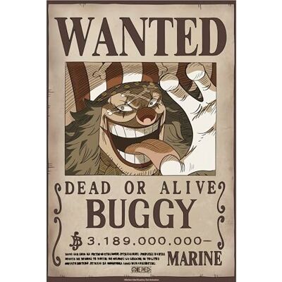 GB eye Póster de One Piece Wanted (WANTED Buggy) GB eye Póster de One Piece Wanted (WANTED Buggy)