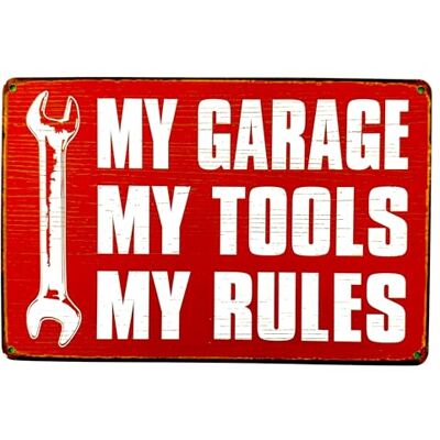 DiiliHiiri Póster de Minha garagem Minhas ferramentas As minhas regras 30 x 20 cm Cartaz para entusiastas da mecânica "My Garage-My Tools-My rules" Placa mecânicos sinal oficina (2635-274) DiiliHiiri Póster de Minha garagem Minhas ferramentas As minhas regras 30 x 20 cm Cartaz para entusiastas da mecânica "My Garage-My Tools-My rules" Placa mecânicos sinal oficina (2635-274)