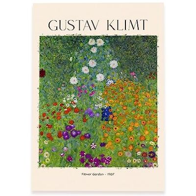 Nacnic Impressão poster de jardim de flores quadros decorativos para a sua sala de estar, quarto, casa. Impressões de arte de parede. Impressões de parede estética inspiradas em Gustav Klimt A3 Nacnic Impressão poster de jardim de flores quadros decorativos para a sua sala de estar, quarto, casa. Impressões de arte de parede. Impressões de parede estética inspiradas em Gustav Klimt A3