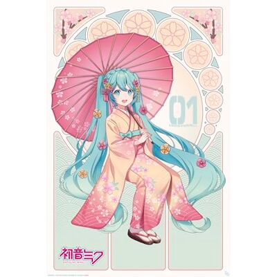 GB eye HATSUNE MIKU Póster Sakura quimono (91,5 x 61 cm) GB eye HATSUNE MIKU Póster Sakura quimono (91,5 x 61 cm)