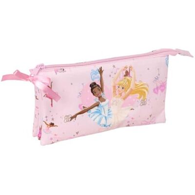 Safta Estojo escolar duplo 3D Barbie, suporte escolar infantil com dois compartimentos e zíperes, alça lateral à mão, medidas 21 x 6 x 8 cm, estojo escolar 2 compartimentos, Estojo triplo balé Safta Estojo escolar duplo 3D Barbie, suporte escolar infantil com dois compartimentos e zíperes, alça lateral à mão, medidas 21 x 6 x 8 cm, estojo escolar 2 compartimentos, Estojo triplo balé