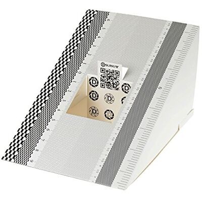 DSLRKIT 2 x régua de alinhamento para calibração de foco de lentes, cartão dobrável DSLRKIT 2 x régua de alinhamento para calibração de foco de lentes, cartão dobrável